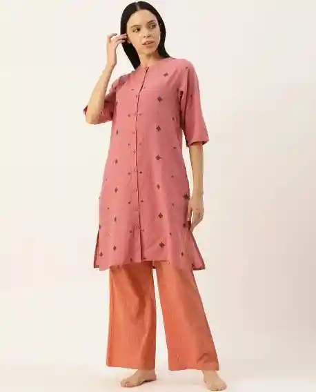 Floral Mauve Mix Match Kurta & Palazzo